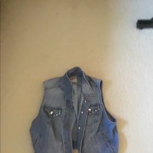 Sleeveless Jean Vest